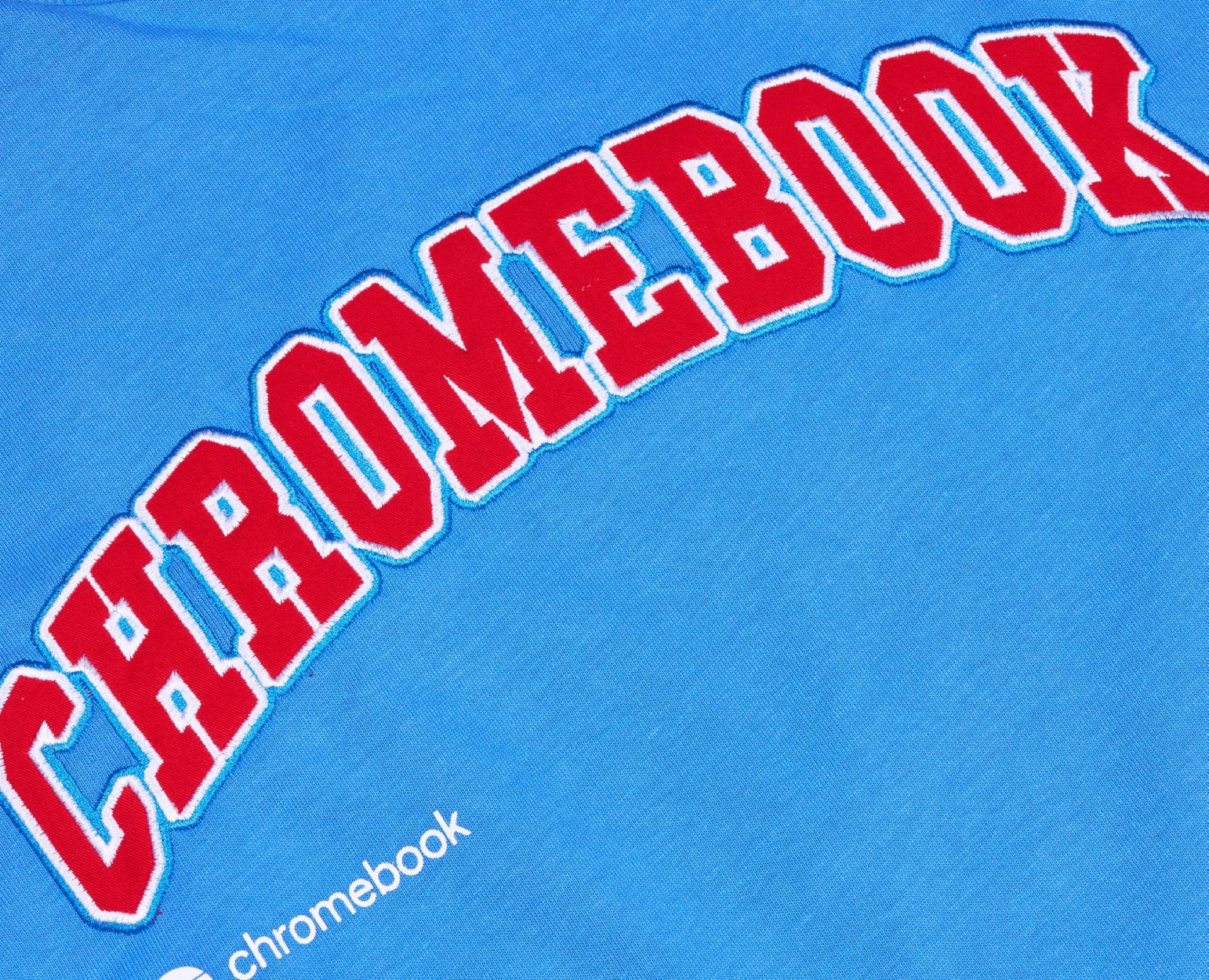 CHROMEBOOK varsity arc on Google blue field-team tee